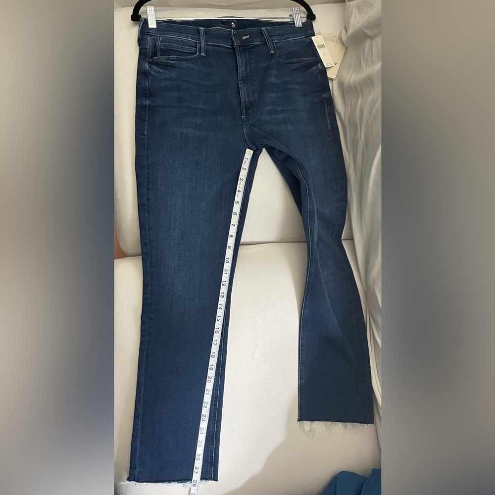 Mother Jeans NWT Mid Rise Dazzler Ankle Fray Fancy Meeting You Here Size 31 - Picture 7 of 10